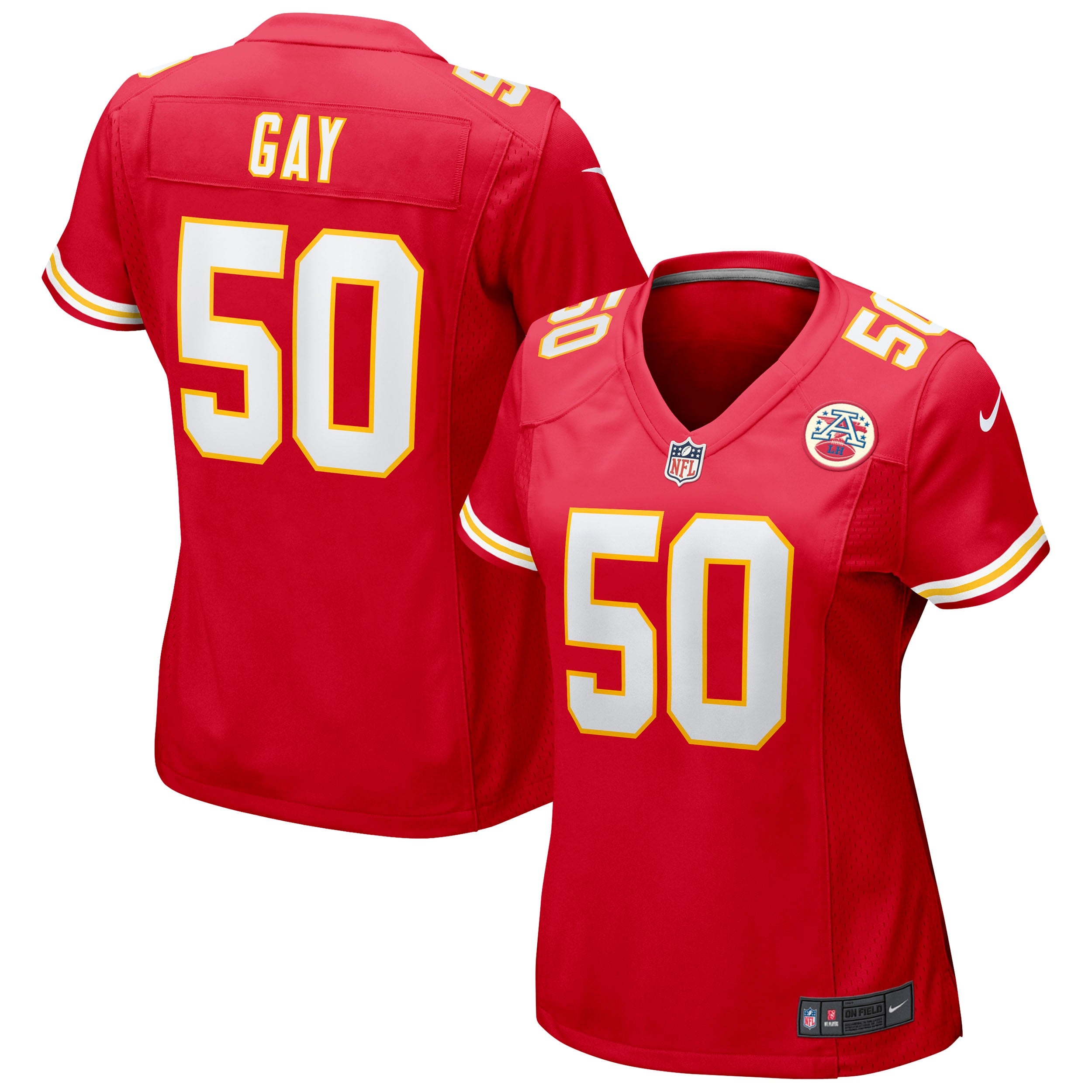 Nike Kansas City Chiefs No50 Willie Gay Jr. Olive/USA Flag Women's Super Bowl LV Bound Stitched NFL Limited 2017 Salute To Service Jersey